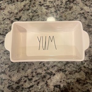 Rae Dunn YUM Ceramic Baking Dish Loaf Pan - Farmhouse. By Magenta. NEW!